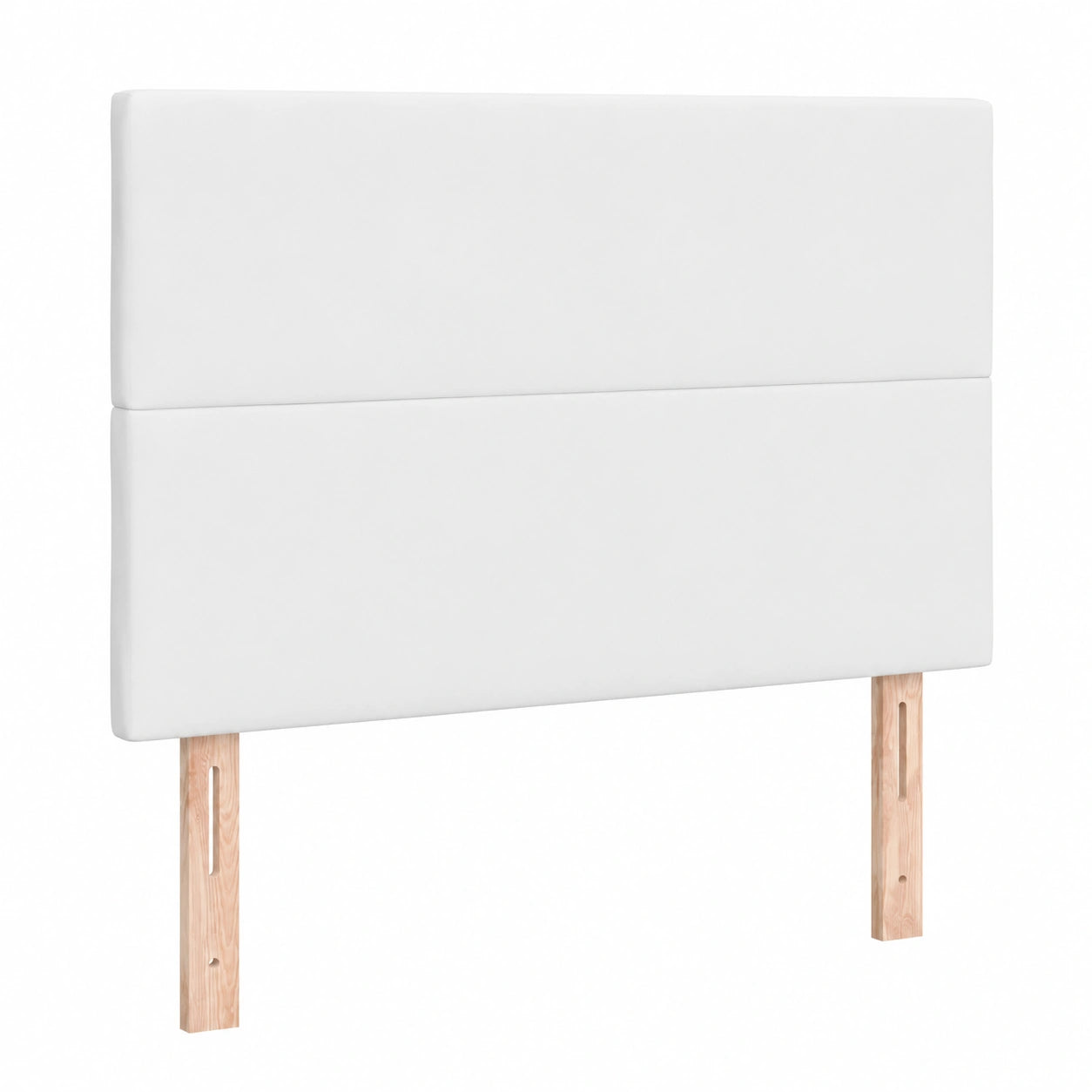 Kunstleder Kopfteil in Weiß 80x5x118/128 cm - Elegantes Betthaupt für Schlafzimmer