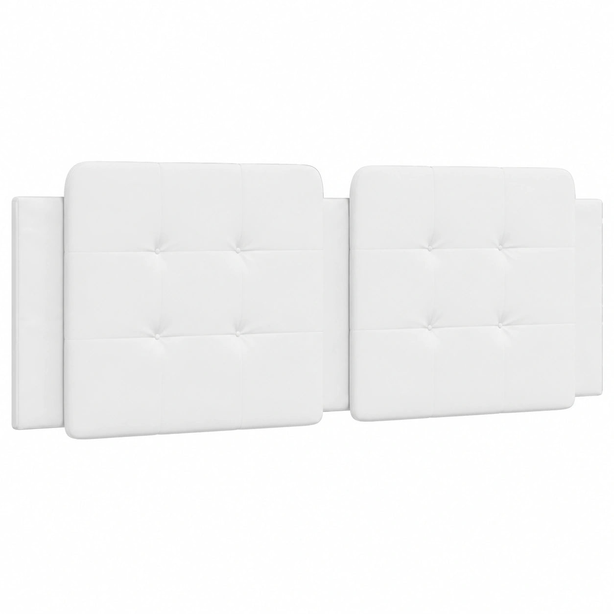 Weiße Kopfteilschutz Kissen 160 cm aus Kunstleder für Schlafzimmer