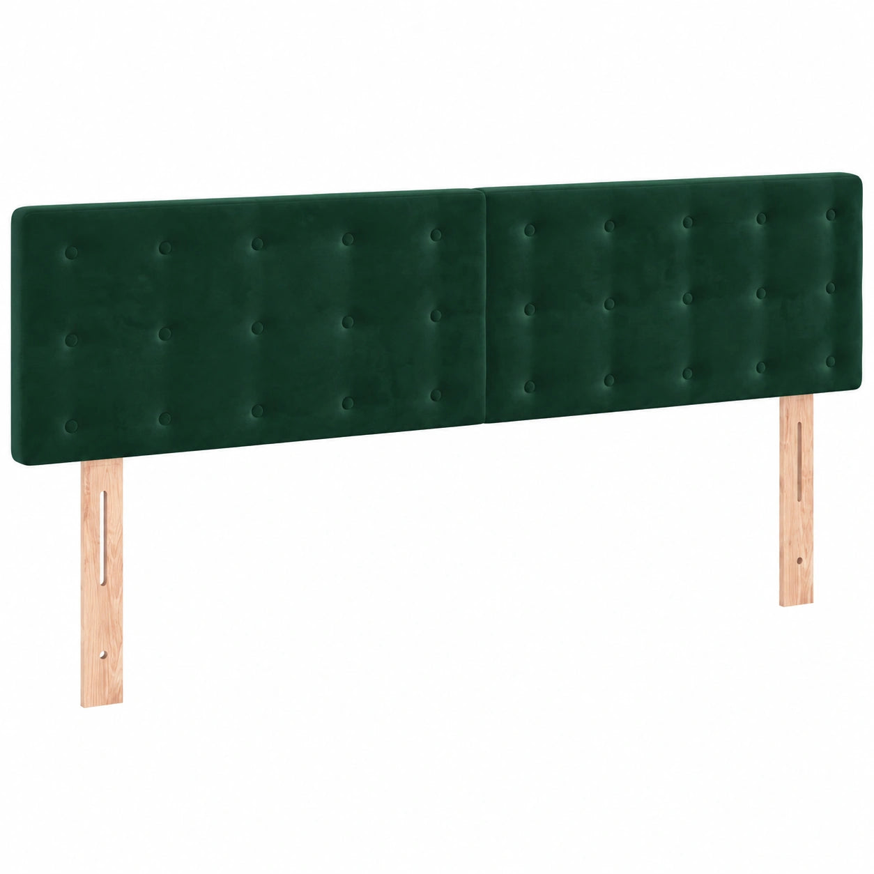 Samt Kopfteil für Bett, Dunkelgrün, 180x5x78/88cm, Schlafzimmermöbel