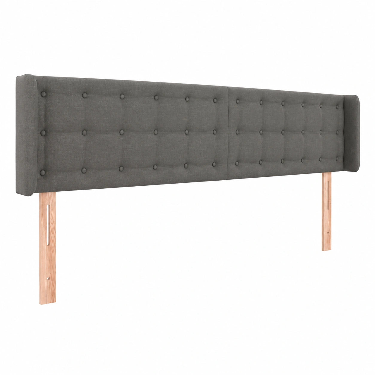 LED Polsterkopfteil für Bettrahmen, Dunkelgrau, 203x16x78/88cm