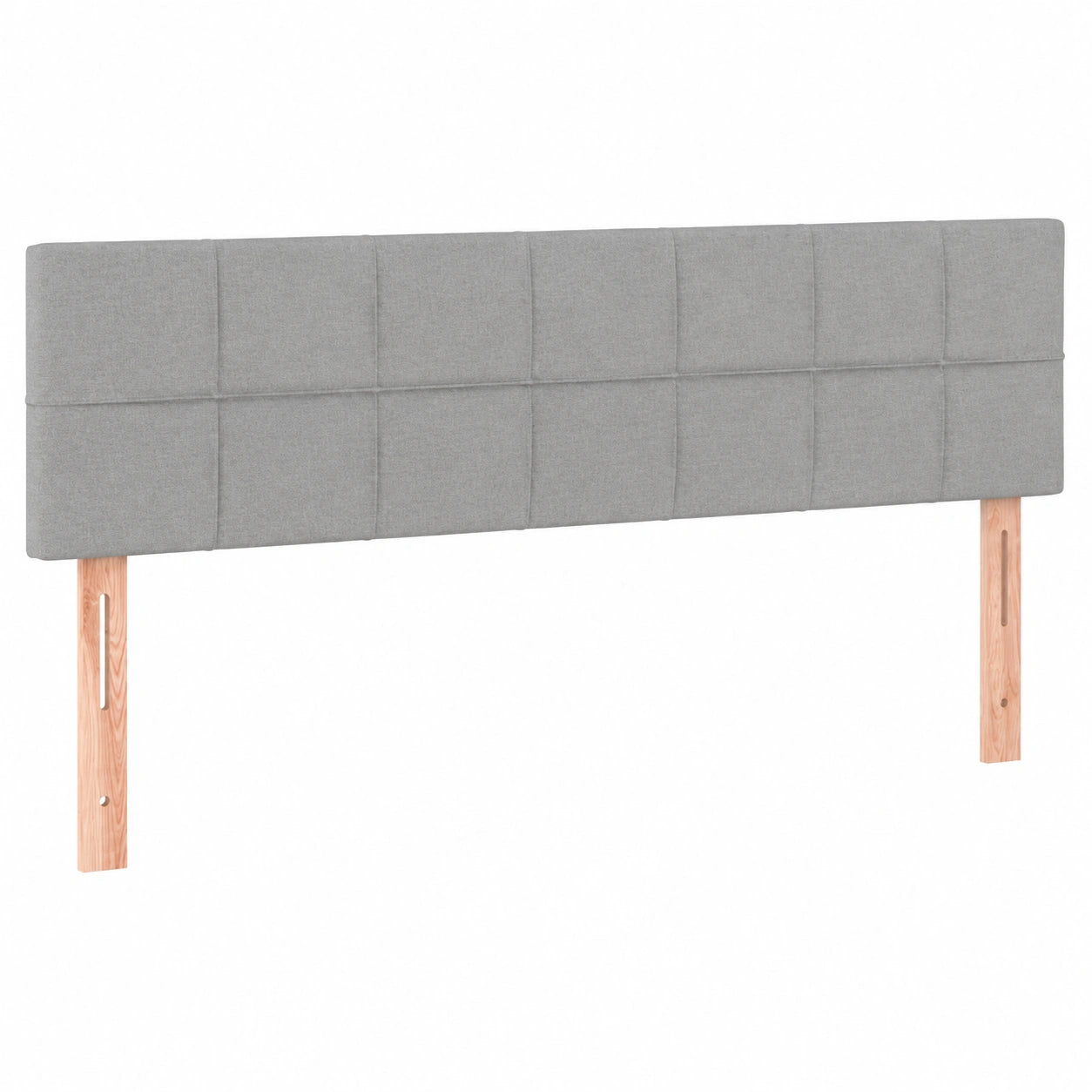 vidaXL Polsterkopfteil für Doppelbett 180 cm, Hellgrau, Stoff