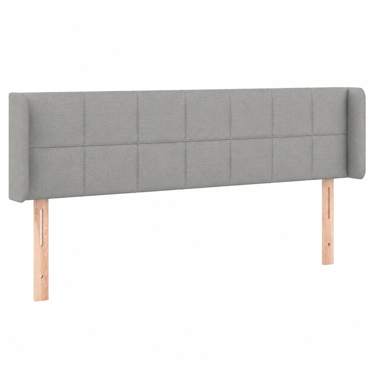 LED-Polsterkopfteil für Bettrahmen, hellgrau, 183x16x78/88cm, vidaXL