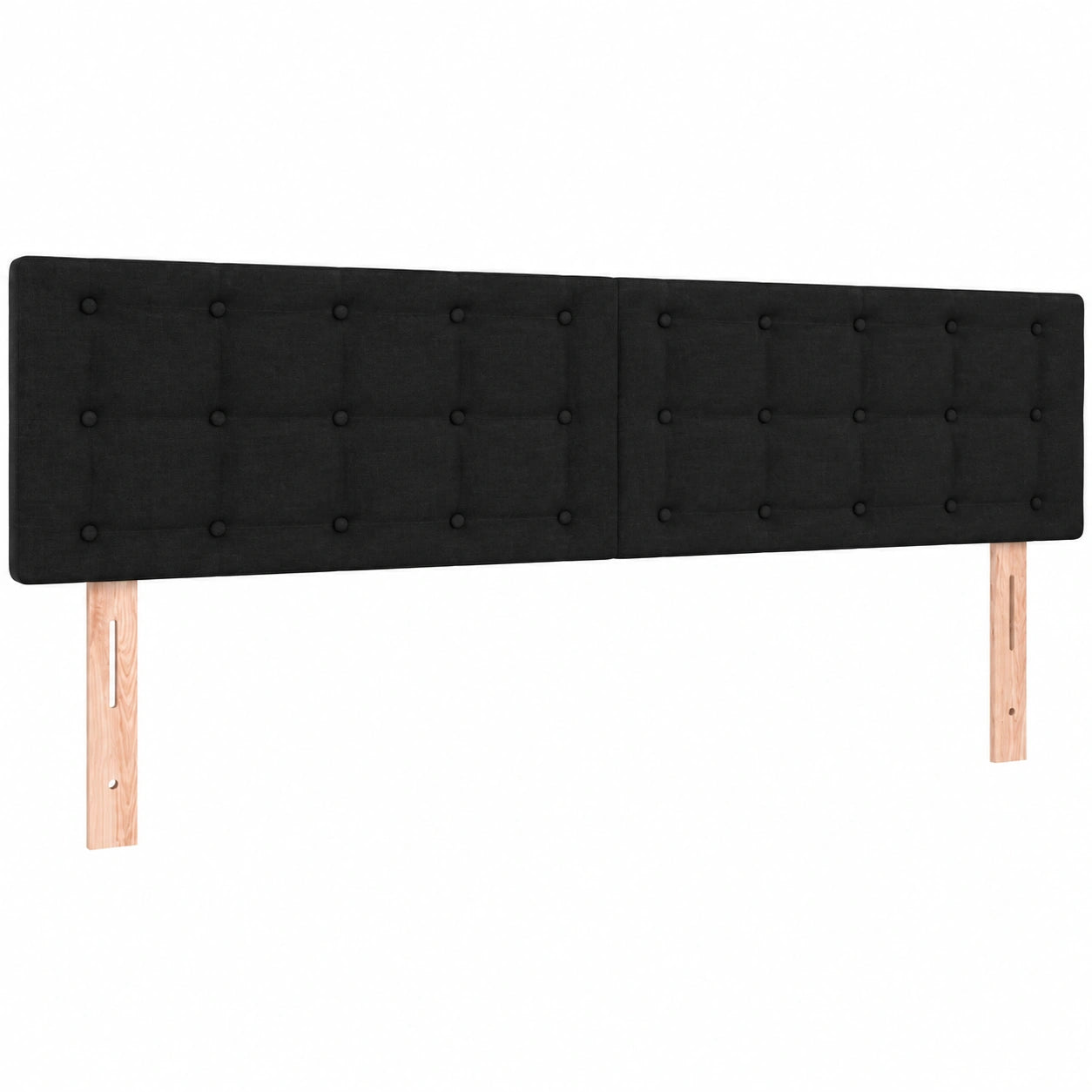 LED-Polsterkopfteil für Bettgestell, Schwarz, 180x5x78/88cm, Schlafzimmer-Zubehör