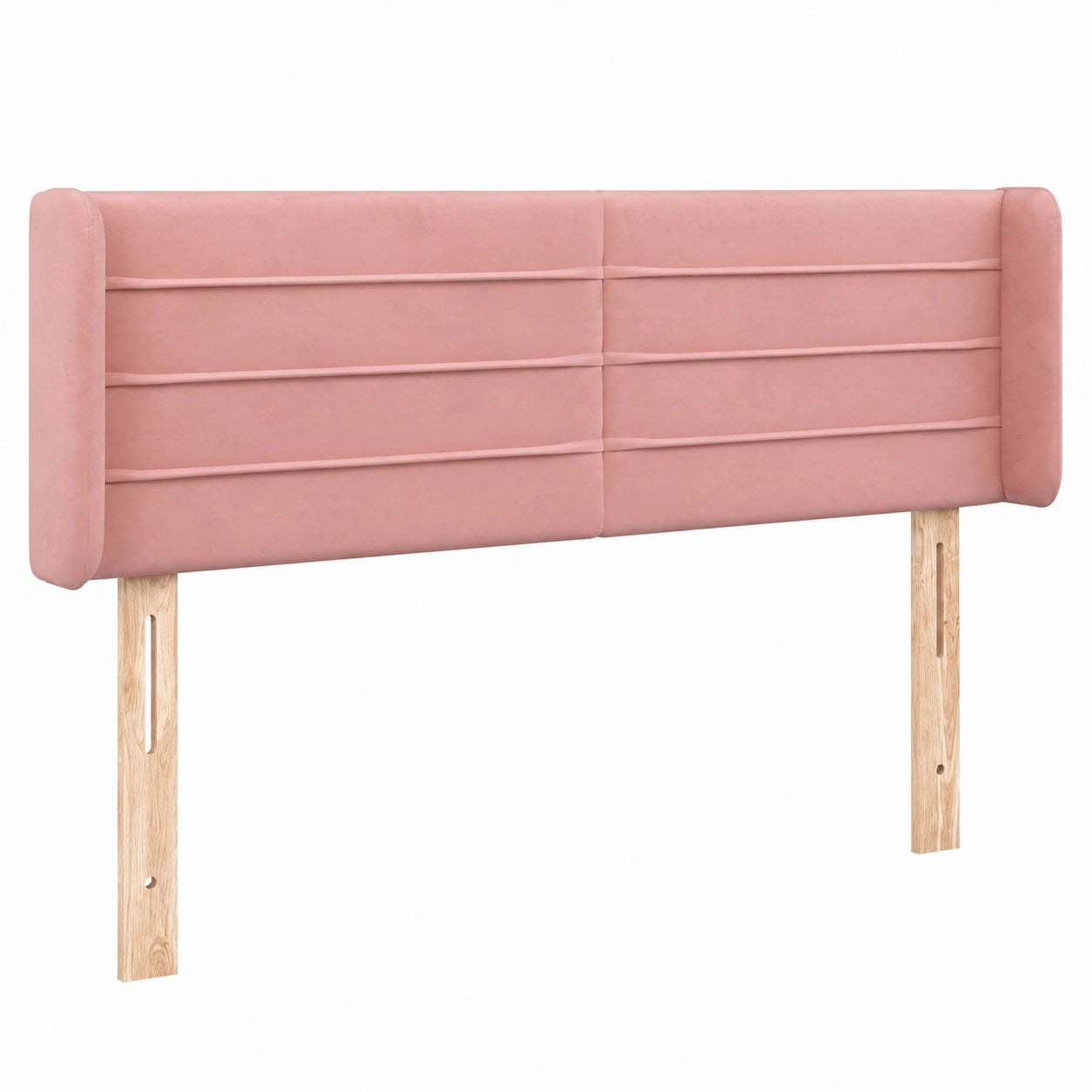 Samt LED Kopfteil in Rosa für Betten 147x16x78/88cm