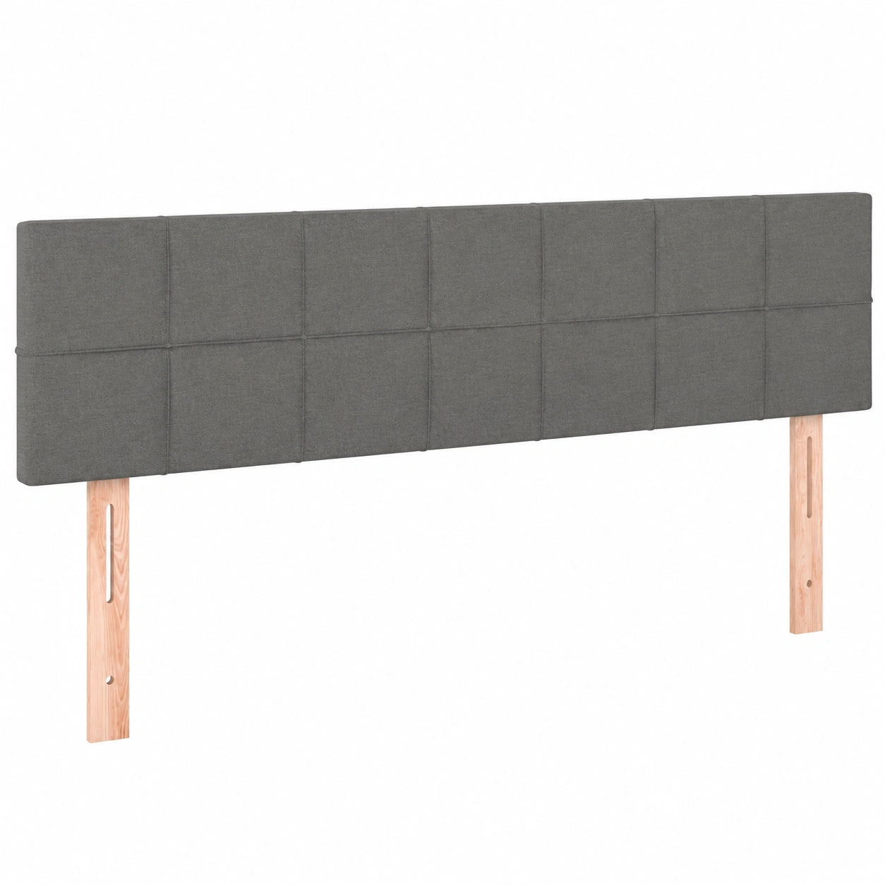 Verstellbares Polsterkopfteilt mit Holzbeinen, Dunkelgrau 160x78/88cm, Schlafzimmer Zubehör