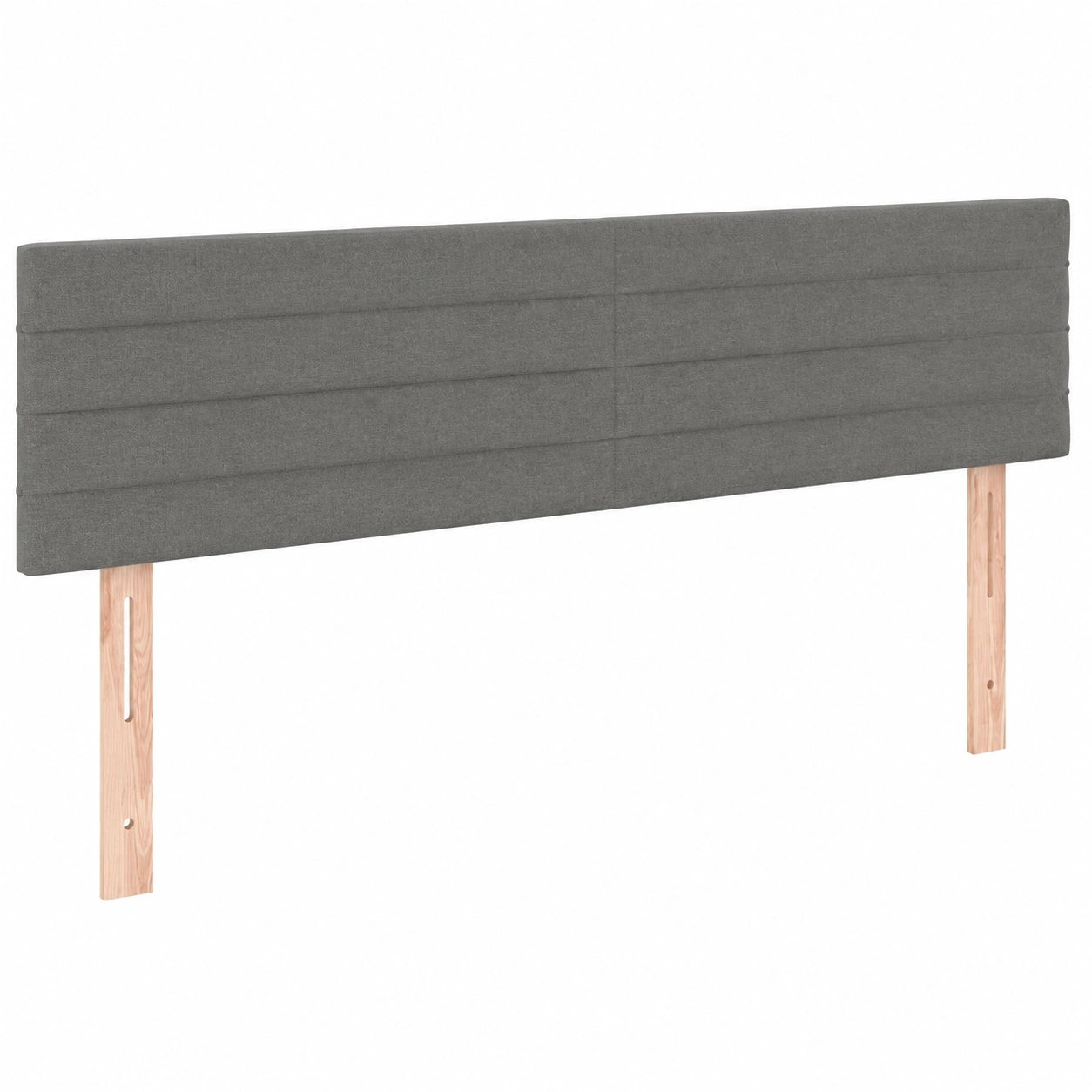 LED Polster-Kopfteil für Bettgestell, Dunkelgrau, 180x5x78/88 cm