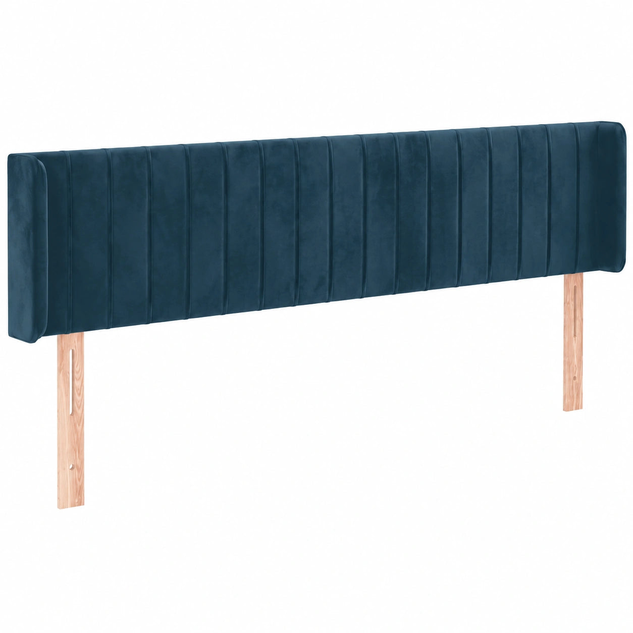 LED-Samt-Kopfteil in Dunkelblau für Betten 183x16x78/88cm