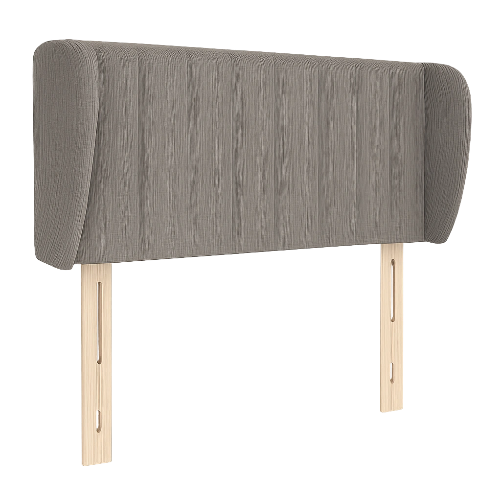 Elegantes Polsterkopfteil mit Ohren, Dunkelgrau, 103x23x78/88 cm, für Schlafzimmer
