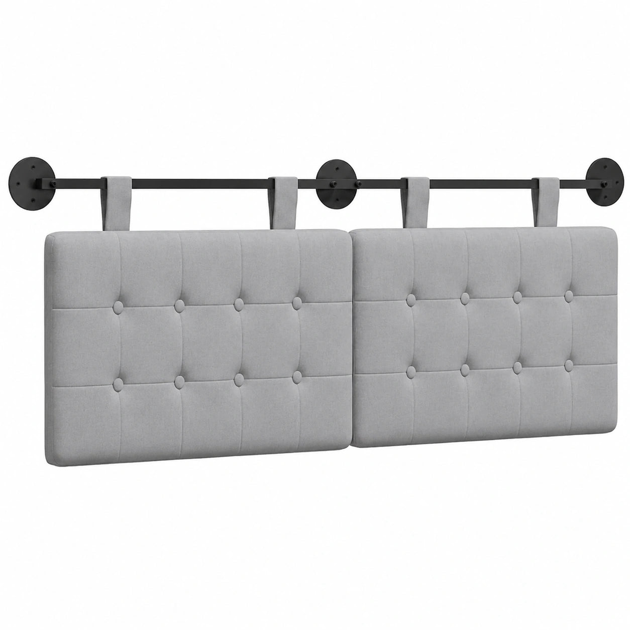 Modernes Wand-Kopfteil aus Stoff, rechteckig, platzsparend und anpassbar