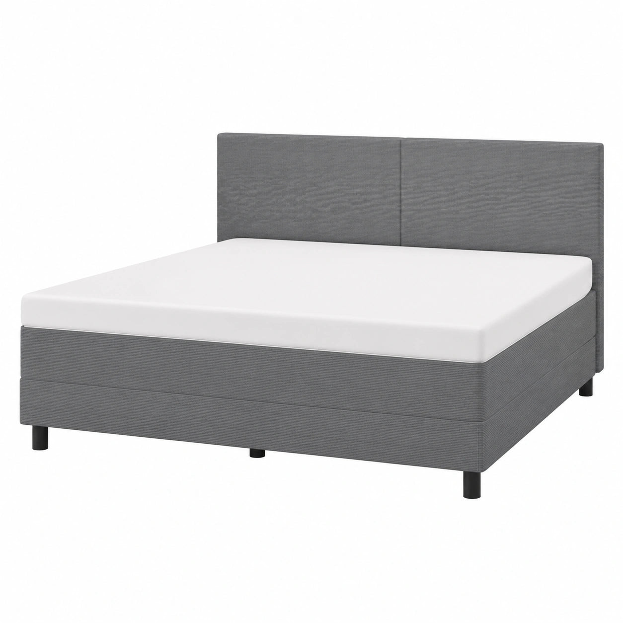 Wandkissen Kopfteil Hellgrau 200 cm aus Cordstoff für Boxspringbett und Bettgestell